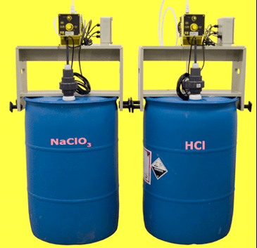 Image of an automatic sodium chlorate regeneration system.