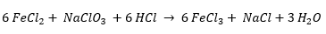 regeneration chemical equation showing sodium chlorate regeneration
