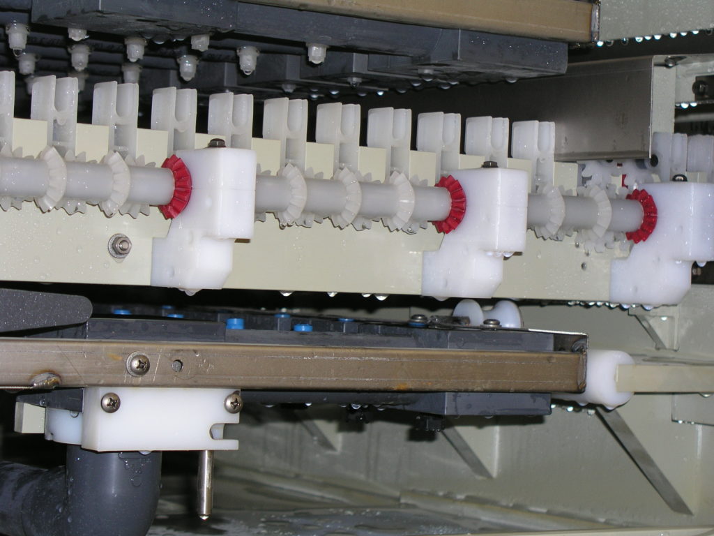 Image of opened etcher after water testing